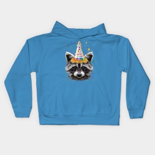 happy birthday Raccoon mapache cumpleaños Kids Hoodie